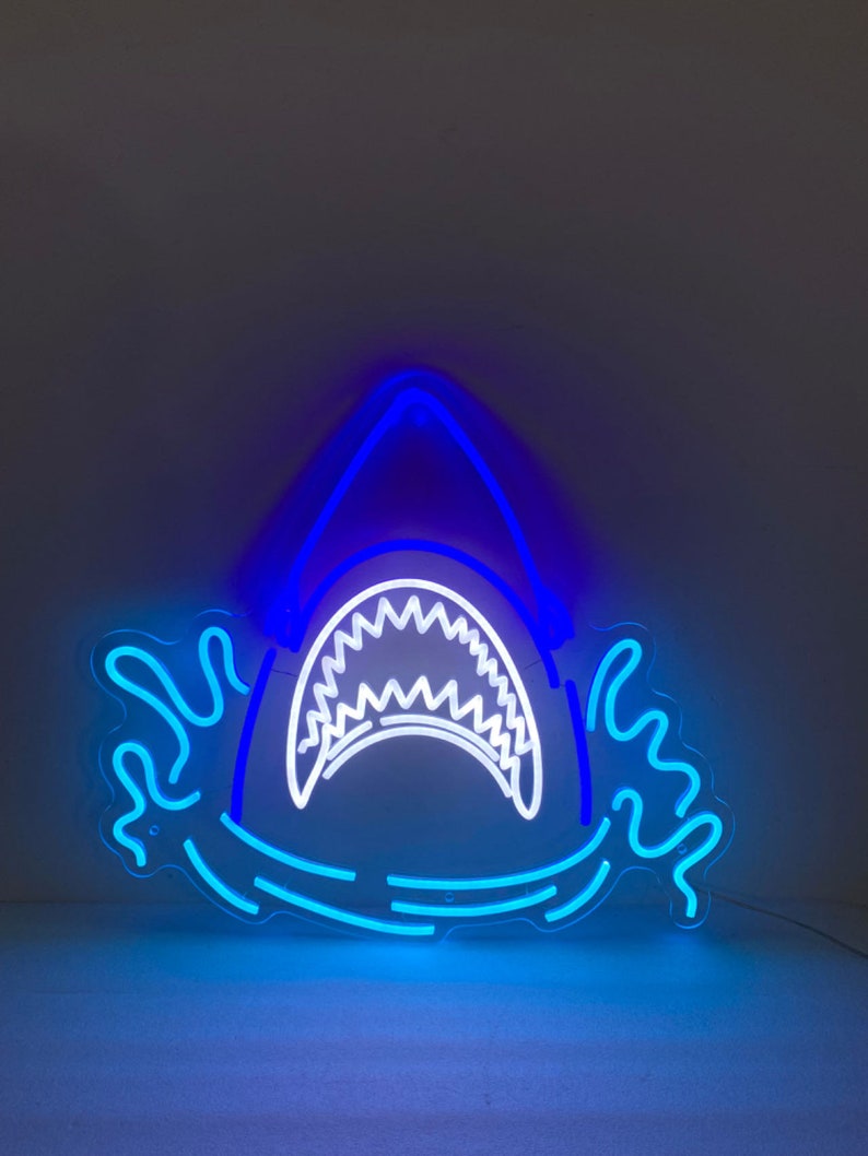 Shark Led Sign Shark Neon Light, Neon Sign Light Decor, Shark Bedroom Neon Sign, Sea ...