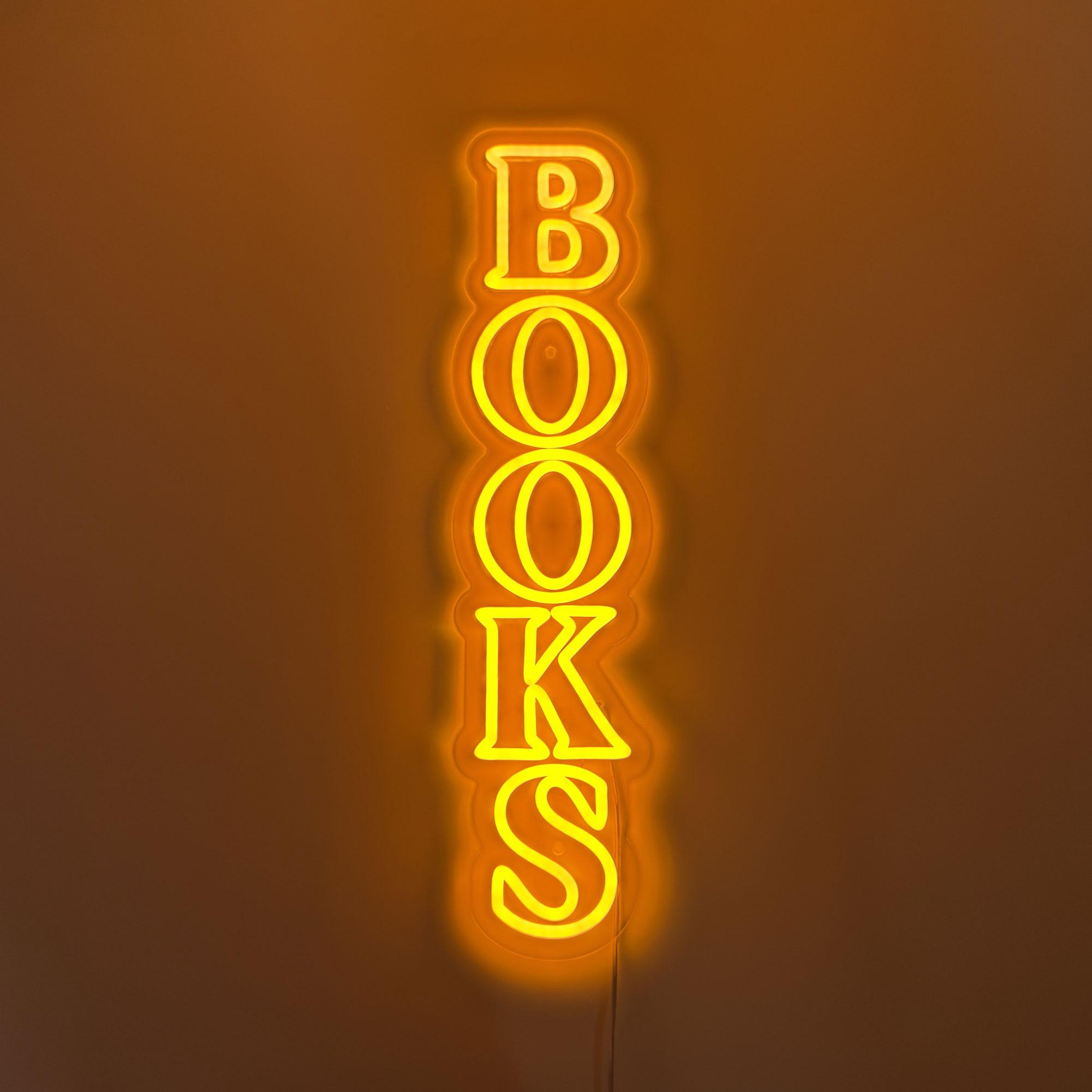 Reding Books Sign Books Neon Sign, Books Sign, Reading Room Decor, Book Lovers Gift ...