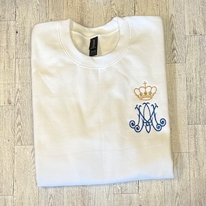 Mary of God, Virgin Mary sweatshirt, Ave Maria Catholic sweatshirt, Women's sweatshirt, Miraculous medal