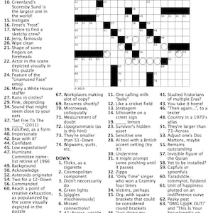 Full Sized (15x15) - Customized Printable Crossword Puzzle - Etsy