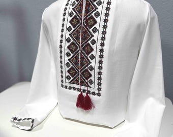 Men's Embroidered Cotton Vyshyvanka Shirt – Traditional Ukrainian Sorochka