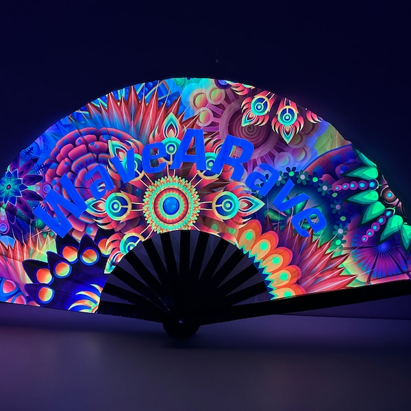 Mushroom Rave Hand Fan Rave Accessories Festival Accessories