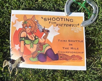 Taiki Shuttle is Winning The West! Print A4 | Horse Girl Uma Gifts merch Uma Musume Cowgirl Western