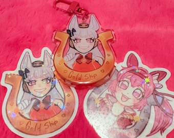 ウマ・ガールズのキーホルダーとステッカー！