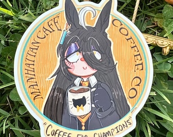 Manhattan Café’s Coffee for Champions Acyrlic pin & Sticker || UmaMusume Acyrlic pin