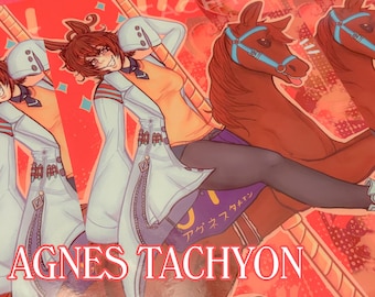 アグネ タキオン カルーセル プリント A4 ||ウマ馬科学者 ウマ娘 ウマギフト アグネスタキオングッズ ウマ娘
