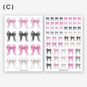 Bow Sticker Sheets - Etsy