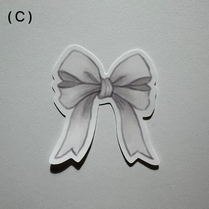 Die Cut Bow Stickers Coquette Sticker Ballerina Core Ribbon Bow Sticker