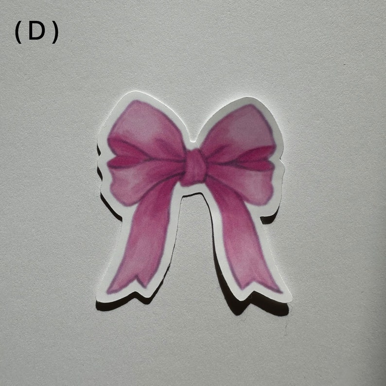 Die Cut Bow Stickers Coquette Sticker Ballerina Core Ribbon Bow Sticker