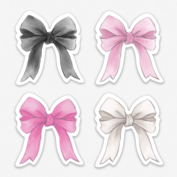 Die Cut Bow Stickers | coquette sticker - ballerina core - ribbon bow sticker