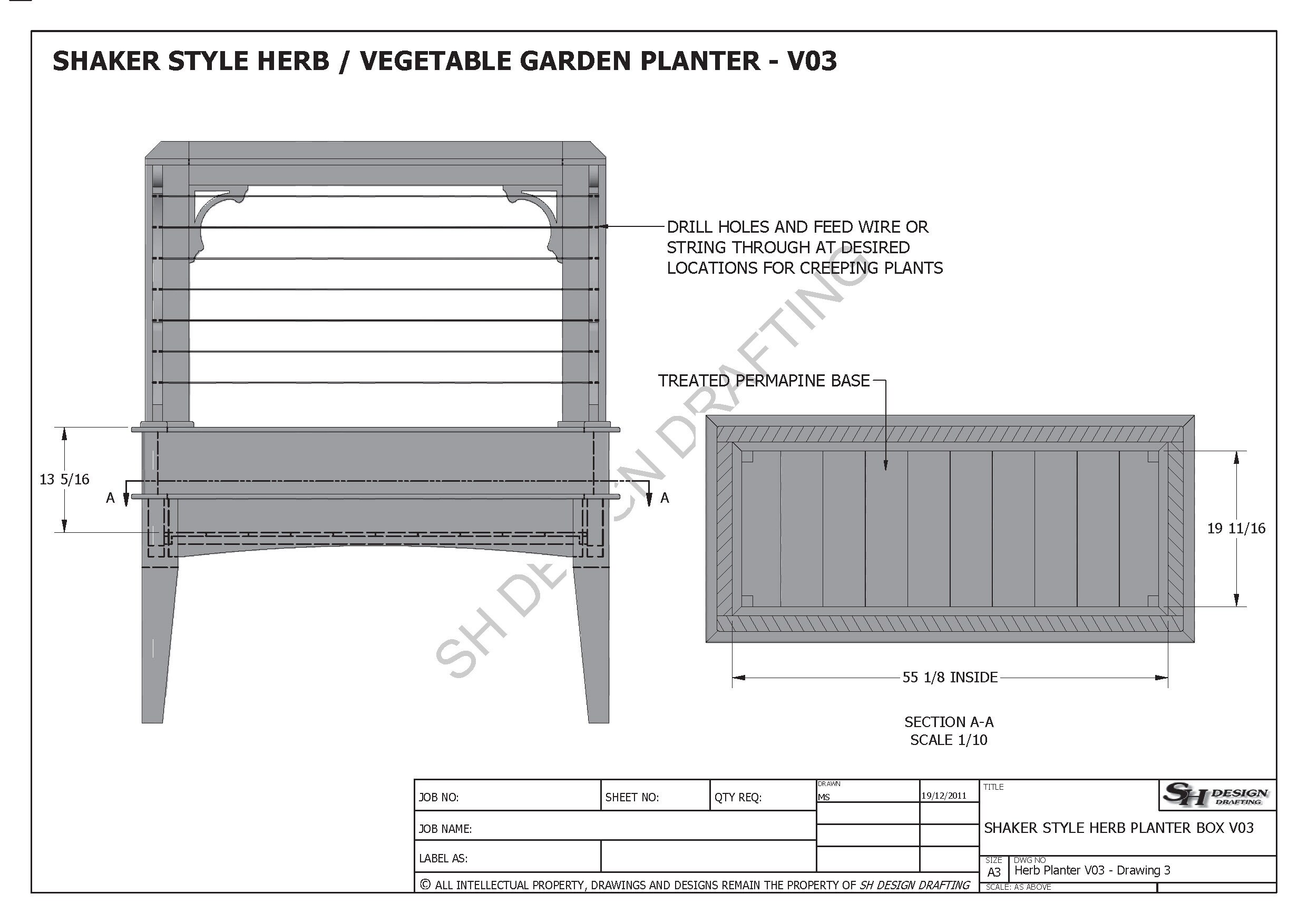 Herb Vegetable Garden Planter V3 Build Your Own Building Plans 2D 3D herb-vegetable-garden-planter-v3-build-your-own-building-plans-2d-3d