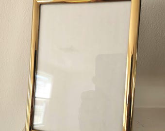 Vintage Brass Picture Frame Tabletop Wall 5x7
