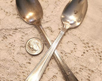 Cucharas de café demitasse vintage plateadas Lady Betty RWS A1