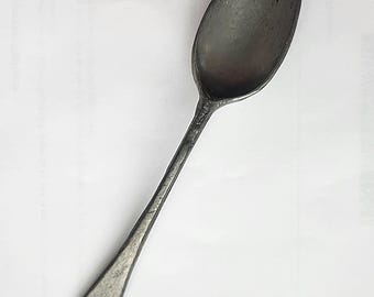 Cuchara vintage de peltre del Bicentenario de Clinton, Connecticut, 1776-1976