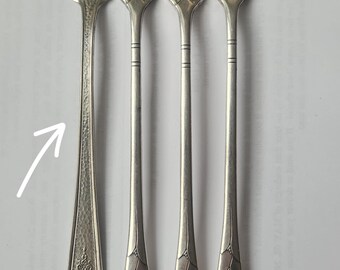 Juego de 4 tenedores para cóctel y mariscos, chapados en plata, estilo vintage, de Lady Hamilton & SEB.