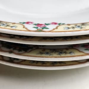 Vintage German Floral Fruit Set Of 4 Dinner Plates Deutschland Royal Chwarzburg Martia