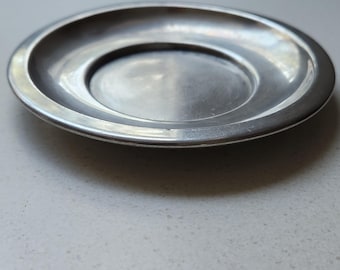 Vintage Flagg & Homan 17 Pewter Saucer Dish Plate