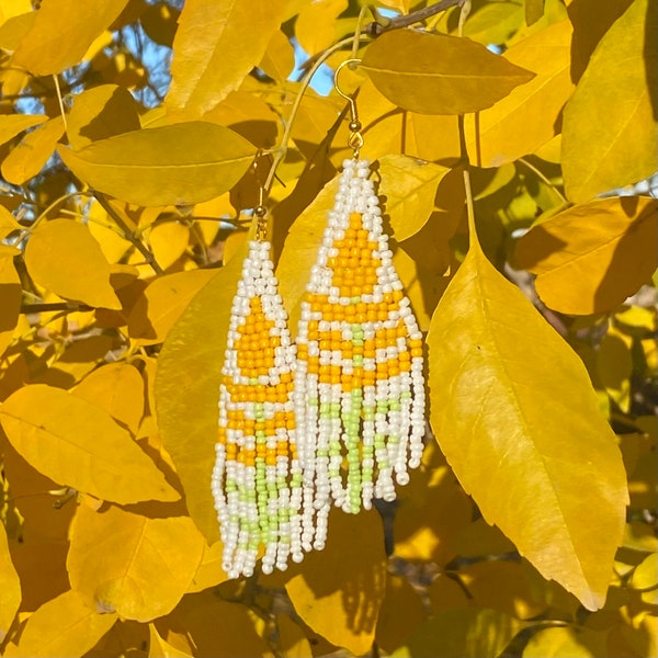 Beaded Goldenrod earrings