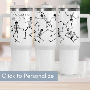 Radiologist 40oz Tumbler with Handle, Funny Radiology Gift, 40oz Medical Tumbler, X Ray Tech Gift, Custom Radiologist Cup, Rad Tech Gift