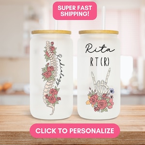 Frosted Glass Rad Tech Tumbler, Radiology Gifts Xray Technologist Tumbler Custom Radiologist Graduate Gift X-Ray Tech Appreciation Xray Cups
