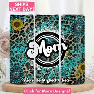 Custom Mothers Day Tumbler, Sunflower Tumbler for Mom Gift for Mom Mothers Day gift for Grandma Birthday Gift for Mama Personalized Tumbler