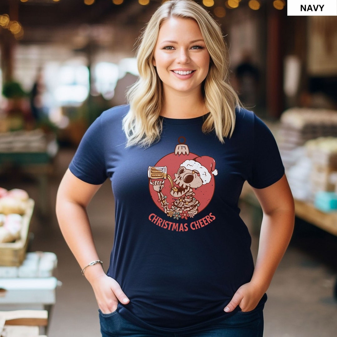 Skeleton Christmas Shirt Plus Size Christmas Shirt Plus Size Etsy