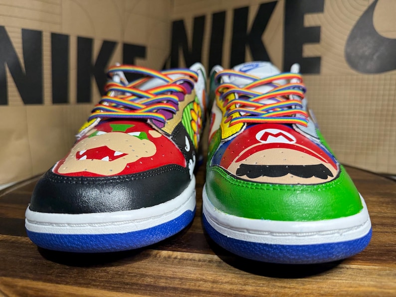 Custom Super Mario Nike Jordan Lows image 2