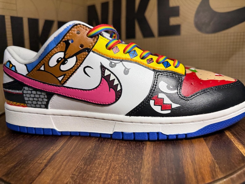 Custom Super Mario Nike Jordan Lows image 1