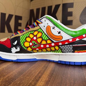 Custom Super Mario Nike Jordan Lows image 3