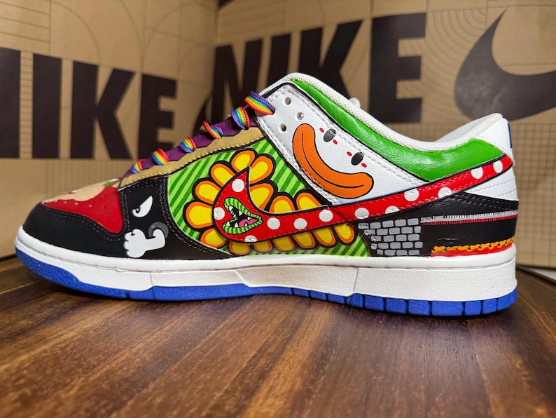 Custom Super Mario Nike Jordan Lows image 3