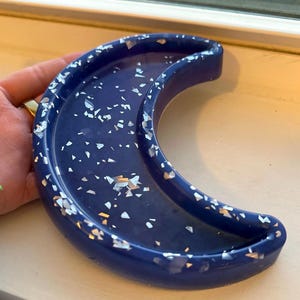 Mond Schmuckschale | Glitzer bunt gemischt | Spaß, wunderlich, niedlich, witchy