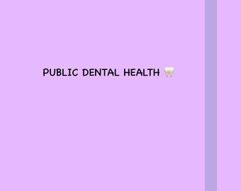 Öffentlich Zahngesundheit