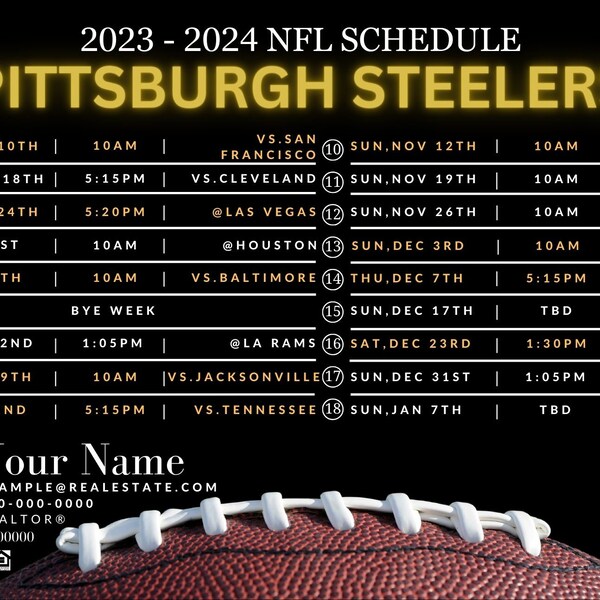 2023 2024 Nfl Schedule Etsy