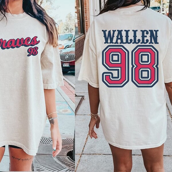 Wallen CrewNeck sweatshirt ,braves 98 shirt, Wallen 98 braves shirt ,Wallen country music shirt,