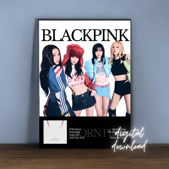 BLACKPINK Minimalistic B&W Digital Poster (KPOP), Aesthetic