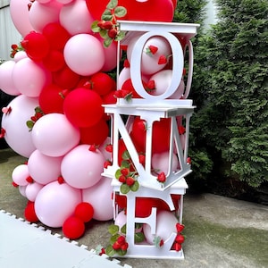 First Birthday Balloon Boxes 3D