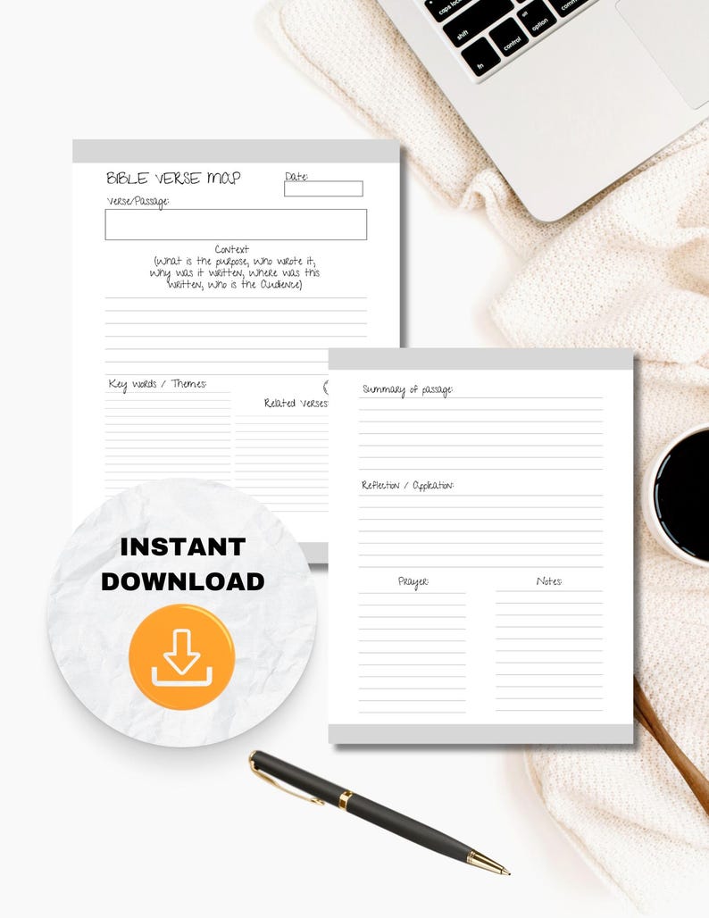 Bible Verse Mapping Printable | Scripture Study Guide | Bible Study ...