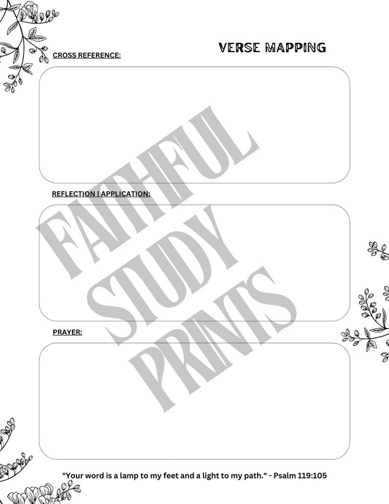Bible Verse Mapping Printable | Scripture Study Guide | Bible Study ...