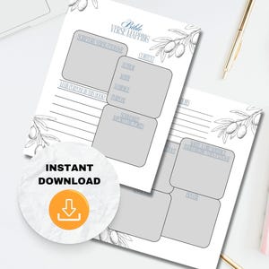 Bible Verse Mapping Printable | Scripture Study Guide | Bible Study Template | Christian Journaling | Digital Download