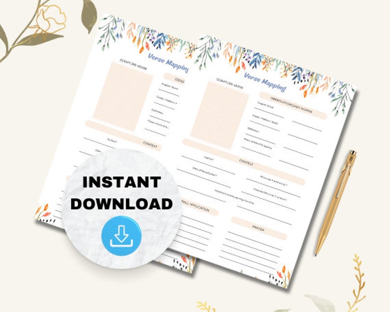 Bible Verse Mapping Printable Scripture Study Guide Bible Study ...