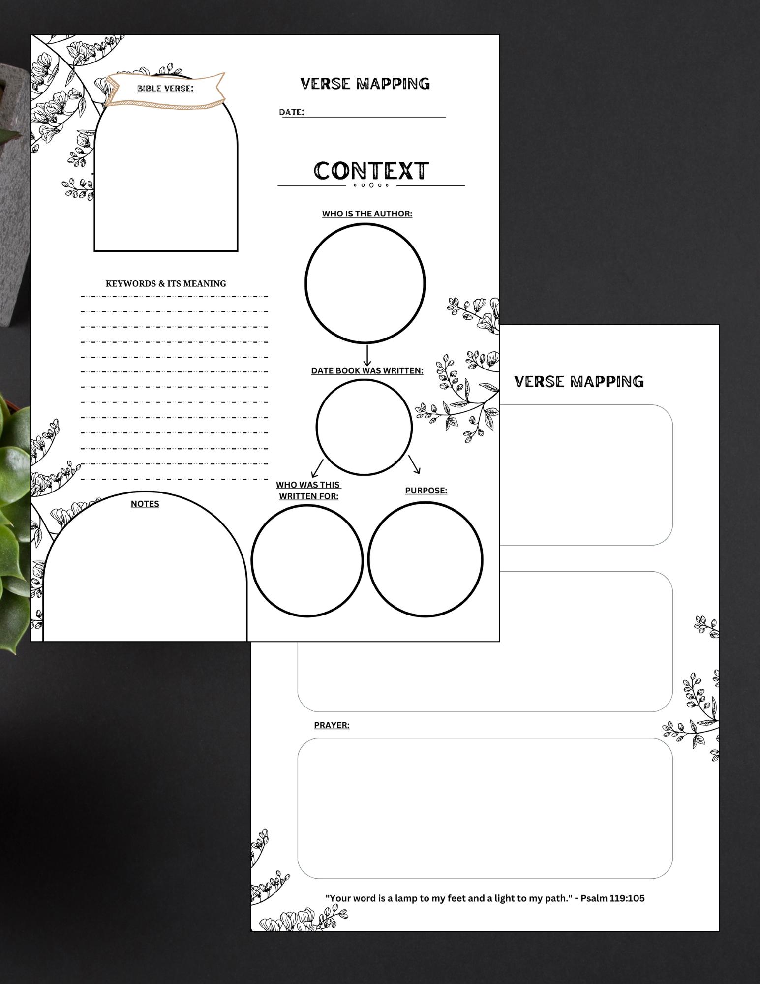 Bible Verse Mapping Printable | Scripture Study Guide | Bible Study ...