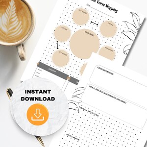 May include: Printable Bible verse mapping worksheet with sections for key words, definitions, bible verse, context, cross references, how is God revealed through this verse, personal application, and notes and prayer. The worksheet has a dotted background.