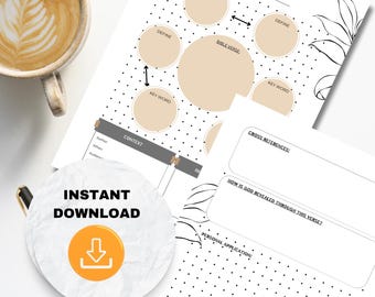 Bible Verse Mapping Printable | Scripture Study Guide | Bible Study Template | Christian Journaling | Digital Download