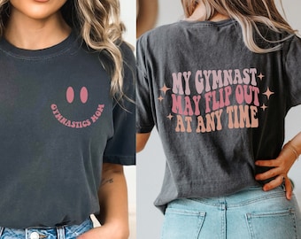 Comfort Colors® Gymnastics Mom Shirt Retro Gymnast Mom Tshirt Cute Gymnastics Team Mom Shirt Gymnastics Competition Shirt Gymnast Mom Gift