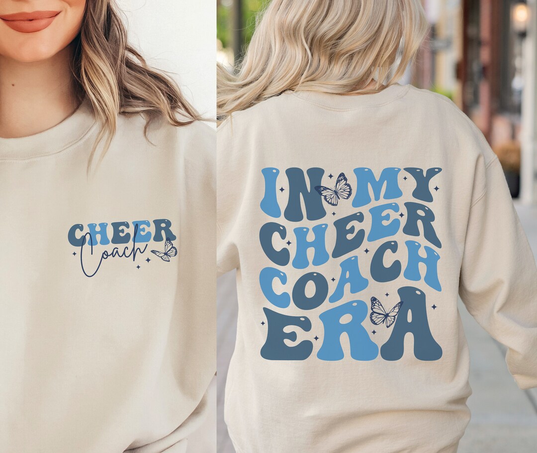 Cheer Coach Era Sweatshirt Cheer Coach Sweatshirt Blue Cheer Coach