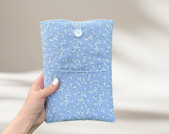 Blue Floral Book and Kindle Sleeve