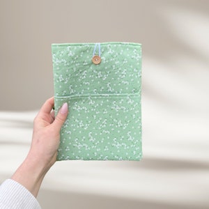 Green Floral Book and Kindle Sleeve