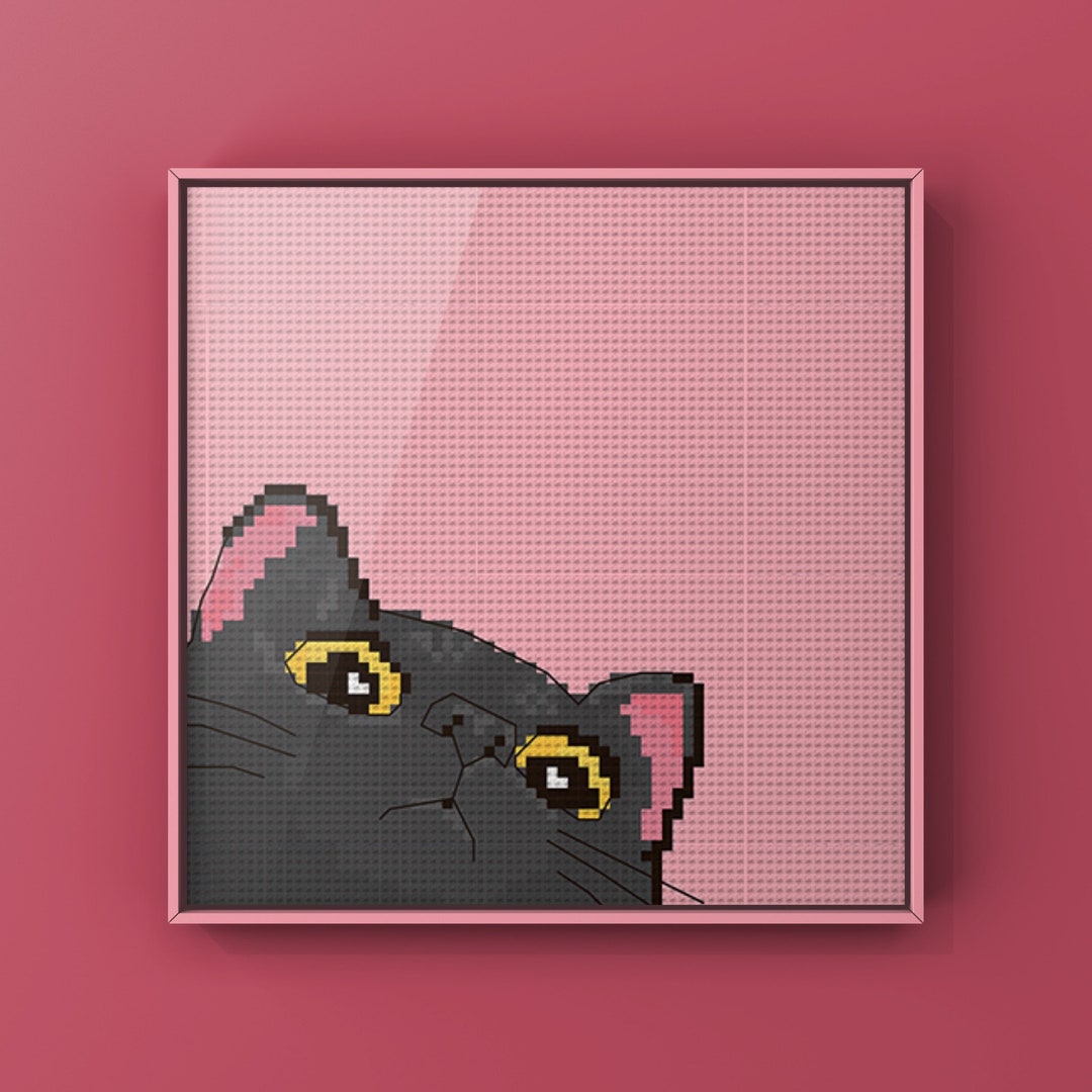 Cute Cross Stitch Pattern, Cat Xstitch Pattern, Simple Beautiful Cross