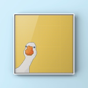 Goose Cross Stitch Pattern: Simple Bird Design (PDF Pattern)