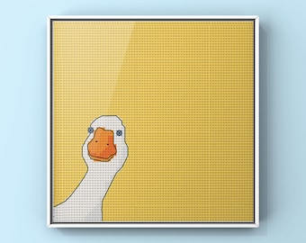 Goose Cross Stitch Pattern: Simple Bird Design (PDF Pattern)